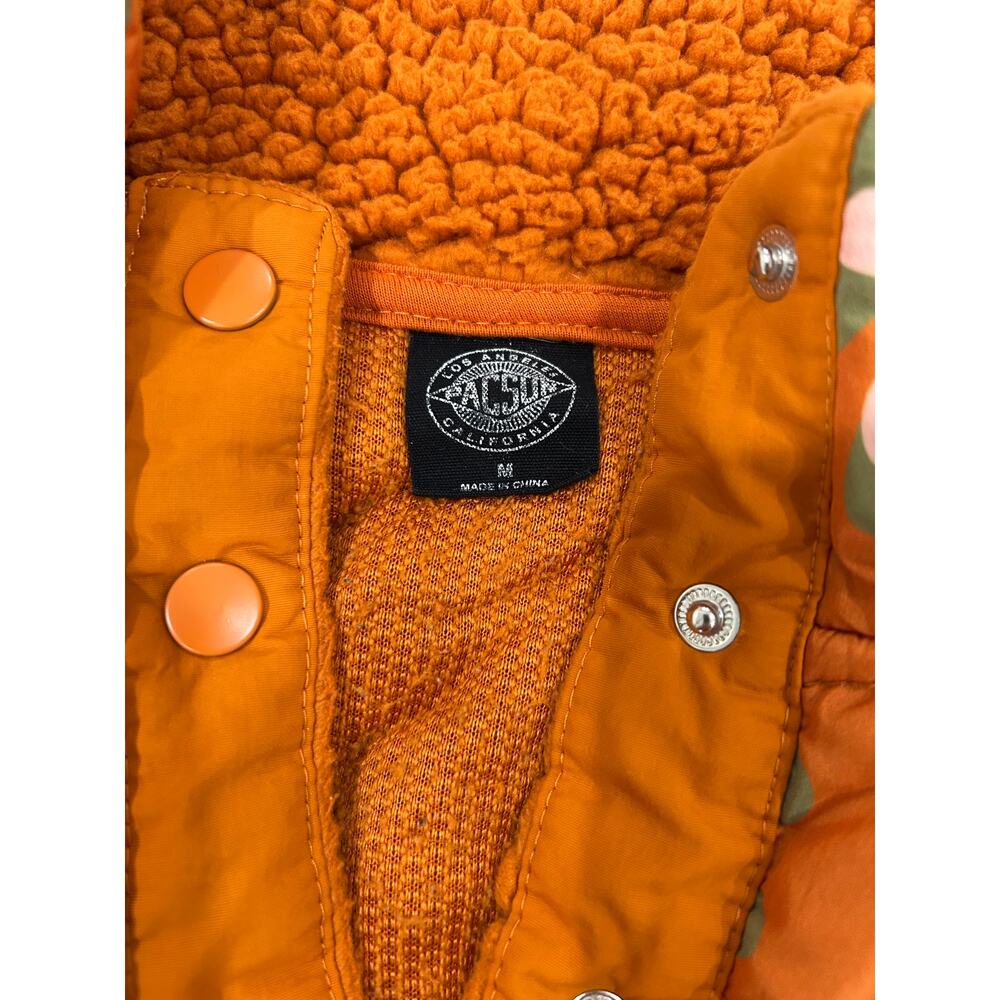 Pacsun Groovy Floral Half Snap Sherpa Fleece Sweatshirt - Picture 6 of 11